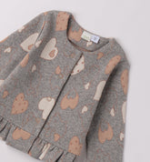 maglia aperta abbottonatura frontale clip bambina